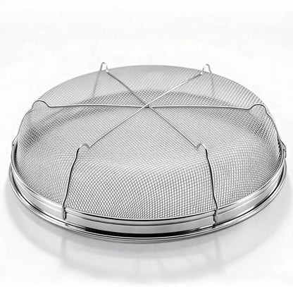 Fine Mesh Strainer for Kitchen, Stainless Steel Colander Bowl for Pasta, Rice, Fruit, Metal Net Baskets with Resting Base - Strain, Drain, Rinse (Diameter 11.02 inch)