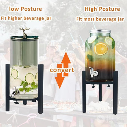 Drink Dispensers Stand For Party. Universal Beverage Dispensers Stand Adjustment Range 7.1 to 11.5 inches Wide, Holder For Most 1 to 3.5 Gallon Beverage Dispensers (stand only)