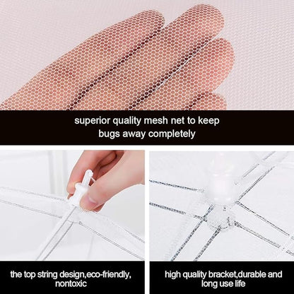 (8Pack) Pop-up Picnic Food Tent Covers, 17x17Inch Foldable Mesh Screen Food Covers for Outdoors, Reusable Food Cover Net Keep Out Flies, Mosquitoes… - Image 4