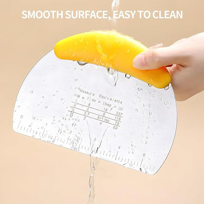 2pcs Semicircular Bench Scraper Cutter,Pastry Scraper with Non-Slip Ergonomic Handle,Stainless Steel Dough Cutter for Baking and Cooking