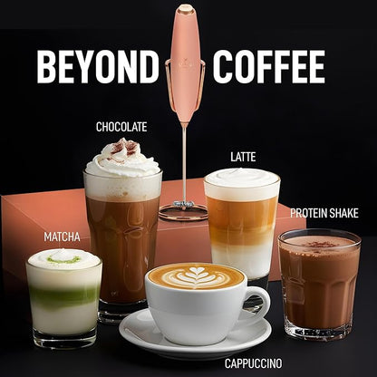 Zulay Kitchen Executive Series Luxury Gift Milk Frother with 4 Duracell Batteries – Handheld Electric Foam Maker for Coffee, Lattes & Hot Chocolate – Deluxe Finish, Ultimate Gift for Coffee Lovers - Image 8