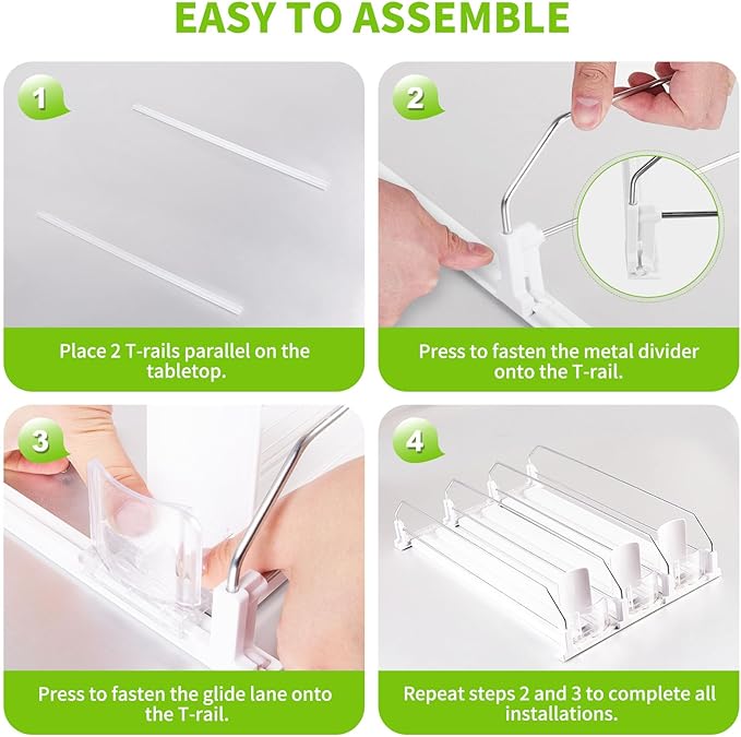 Drink Organizer for Fridge, Soda Can Dispenser for Refrigerator, Automatic Drink Dispenser for Fridge Holds up to 15 Cans, 3 Row - Image 6