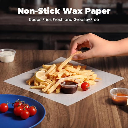 Fit Meal Prep [6000 Pack] 10 x 10.75" Wax Paper Sheets for Food, Interfolded Precut Deli Pop Up Grease-Proof Sandwich Paper Wraps, Waterproof for Lunch, Food Basket, Microwave Cover, BBQ
