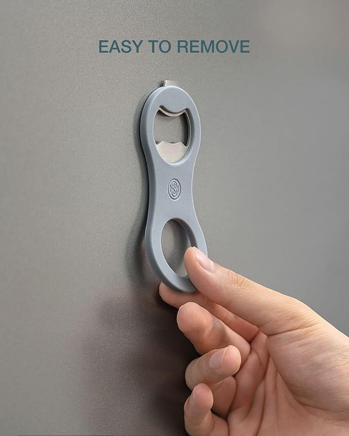 2 in 1 Magnetic Beer Bottle Opener for Refrigerator and RV with Cap Catcher, Soft Touch Silicone Surface Protect Fridge, Pop Can Soda Can Opener for Long Nails, Ideal Gift - Image 6