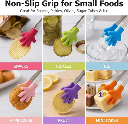 Shindel Small Tongs, 5" Mini Metal Tongs for Serving Food, Cute Kitchen Tool for Candy, Snacks, Chips, Cookies, Appetizers, Fruit, Pickles & Ice Cubes, Great for Party, Buffet & Dessert Table - Image 3