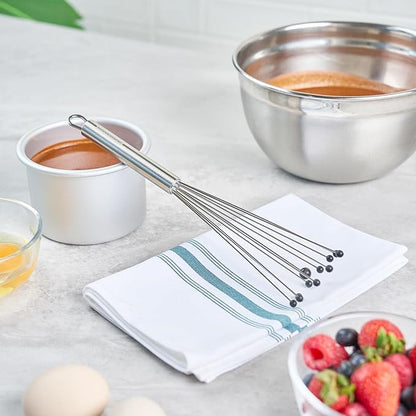 Restaurantware 10.5 in Stainless Steel Ball Whisk with Silicone Tips - German Standard Sauce & Gravy Whisk, Non-Scratch, Dishwasher Safe - Non-Stick Safe Silicone Ball Whisk for Baking - Image 4