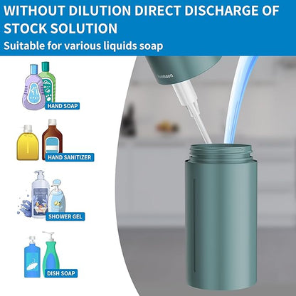 Aunmaon Automatic Soap Dispenser Touchless, Modern, Kitchen & Bathroom, Hands-Free, Adjustable Volume, Long Battery Life, Compatible with Thick & Thin Soap, Easy for Toddlers, Clog-Free, Green - Image 3