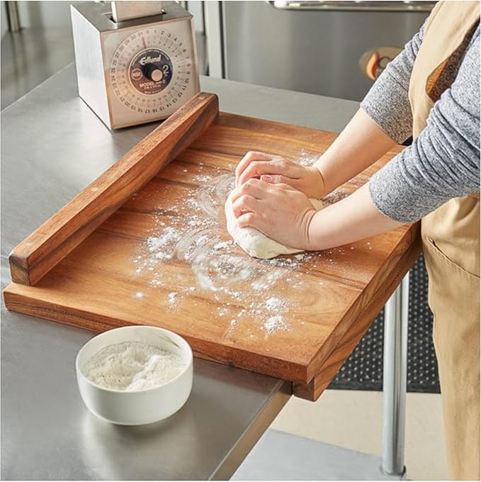 Ironwood Gourmet Double-Sided Countertop Lyon Pastry/Cutting Board With Gravy Groove, Acacia Wood 17.25 x 24 x 1.25 inches - Image 3