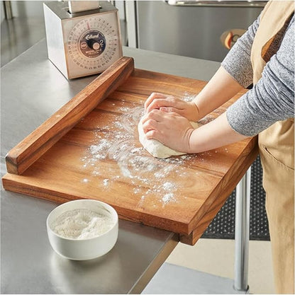 Ironwood Gourmet Double-Sided Countertop Lyon Pastry/Cutting Board With Gravy Groove, Acacia Wood 17.25 x 24 x 1.25 inches - Image 3