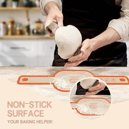 Silicone Bread Sling for Dutch Oven, 2 PCS Non-Stick & Easy Clean Reusable Silicone Baking Mat with Long Handles, Easy to Transfer Sourdough Bread Oval and Round - Image 2