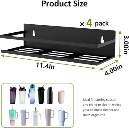 SMRCAD 4 Pack Magnetic Water Bottle Holder for Refrigerator,Stanley Cups Storage Holder Tumbler Organizer Fits 20/30/40 oz for Any Metal Surface No Drilling Needed - Image 4