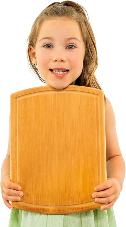Small Bamboo Cutting Board – 12 Inch Wood Cutting Boards for Kitchen with Glue-Free Surface™ & Juice Groove – Non-Toxic, FSC-Certified, Durable Wooden Chopping Board - Image 7