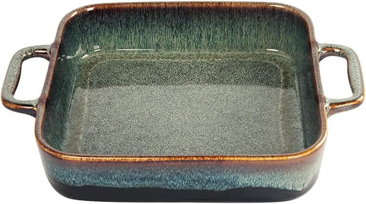 9" x 9" Porcelain Square Casserole Dishes - Baking Dish for Oven, 1.8 QT Ceramic Lasagna Pans, Oven Safe Bakeware for Kitchen Cooking, Cake, Banquet and Dinner