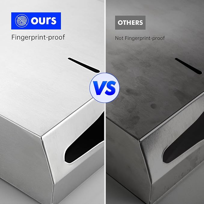 Paper Towel Dispenser Wall Mount Commercial, Brushed Stainless Steel & Fingerprint Resistant, Lockable, for c fold/Multifold/Trifold Paper Towels, Touchless Hand Towels Holder - Image 3