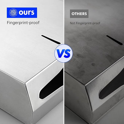 Paper Towel Dispenser Wall Mount Commercial, Brushed Stainless Steel & Fingerprint Resistant, Lockable, for c fold/Multifold/Trifold Paper Towels, Touchless Hand Towels Holder - Image 3