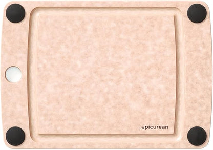 Epicurean All-In-One Cutting Board with Non-Slip Feet and Juice Groove, 10" × 7", Natural/Black by Epicurean