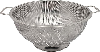 Fox Run Large Stainless Steel Colander, 5 Quart Pasta Strainer With Handles, 11” x 13.5” x 5” by foxrunbrands