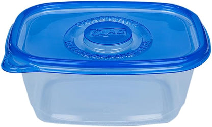 Glad GladWare Deep Dish Food Storage Containers with Lids, Large Rectangle BPA Free Plastic for Soups Salads and Meal Prep, Lock Tight Seal, Microwave Dishwasher Safe, 64 Oz, 3 Count - 6 Pack - Image 5
