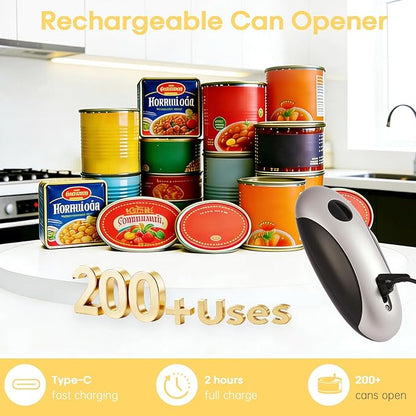Electric Can Openers in 2026: Automatic Can Opener Electric with Rechargeable. The Can Opener Creates A Smooth Edge, Making It The Best Gift for Seniors And Kids. (Gray) - Image 4
