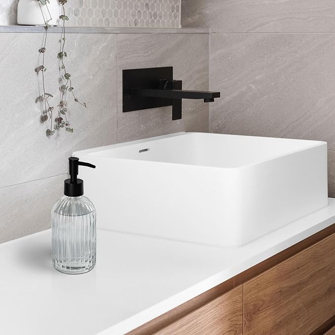 Topsky Glass Soap Dispenser with Plastic Pump, 400ml Liquid Hand Soap Dispenser, Rustproof Pump for Kitchen & Bathroom, Great for Lotions, Essential Oil, Liquid Soaps,Transparent - Image 9