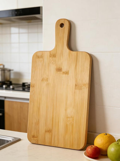 ZeQi 6PCS Bamboo Cutting Board with Handle (6PCS, 16"L x 7.8"W), Wooden Cutting Boards, Chopping Board, Charcuterie Board, Serving board for Cheese, Bread, Pizza, Vegetables & Fruits - Image 4