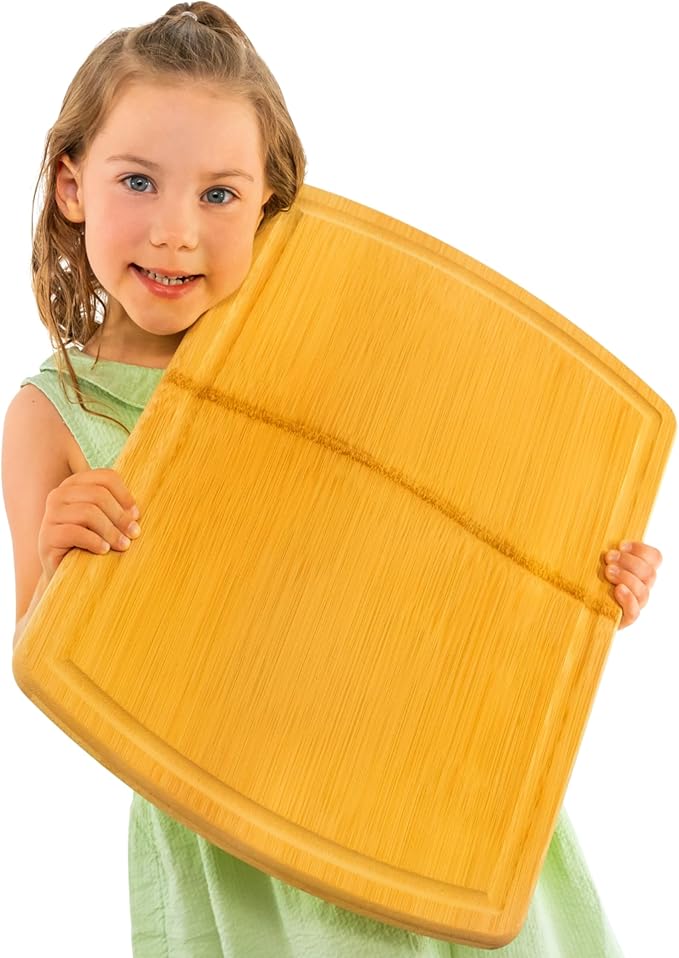 Greener Chef 20 Inch Bamboo Cutting Board Featuring Super-Sized Glue-Free Surface™ – Heavy Duty Butcher Block for Safe Meal Prep, Chopping & Carving with Lifetime Replacements - Image 7