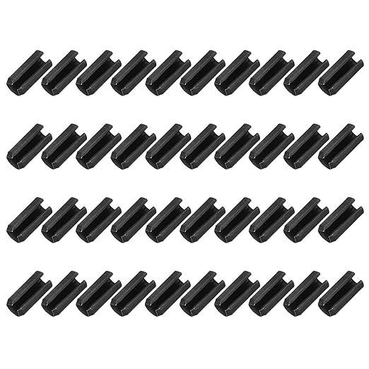 MECCANIXITY 60Pcs Slotted Split Roll Pins 3/10 Inch(8mm) Dia. 3/5 Inch(16mm) Length 65Mn Steel Spring Tension Expansion Dowels for Secure Fastening, Black
