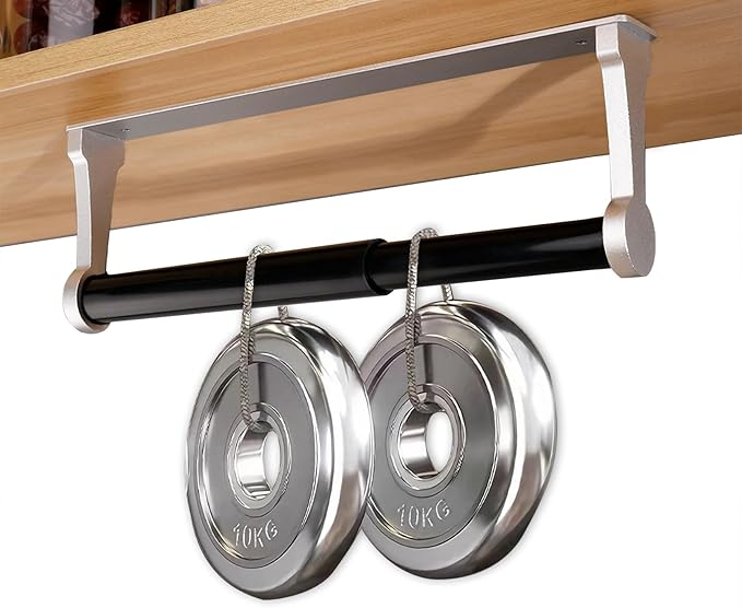 MONEER Paper Towel Holder Under Cabinet, Paper Towel Holder, Aluminum Alloy Kitchen Towel Holders, Self Adhesive Kitchen Roll Holder for Kitchen, Bathroom, Living Room (Silver) - Image 4