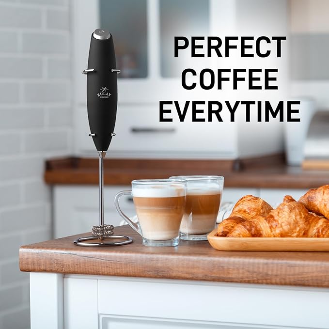 Zulay Kitchen Double Whisk Milk Frother with 2 Duracell Batteries - Powerful Handheld Foam Maker for Coffee, Lattes, Matcha, Hot Chocolate & Cappuccinos - Whip Creamy Froth in Seconds - Image 5