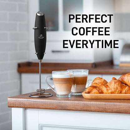 Zulay Kitchen Double Whisk Milk Frother with 2 Duracell Batteries - Powerful Handheld Foam Maker for Coffee, Lattes, Matcha, Hot Chocolate & Cappuccinos - Whip Creamy Froth in Seconds - Image 5