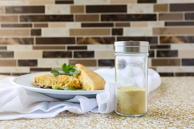 Fox Run Glass Spice Jar With Stainless Steel Shaker Lid, 4 Ounce Clear Seasoning Shaker - Image 3