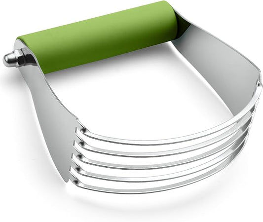 Spring Chef Large Green Dough Blender For Baking, Professional Dough Cutter Tool, Stainless Steel Puff Pastry Cutter Tool with Sharp Blades, Dishwasher Safe Pastry Blender for Easy Mixing by SpringChef