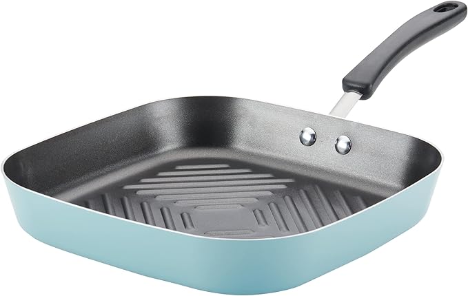 Farberware Cookstart DiamondMax Nonstick Square Deep Grill Pan/Griddle, Dishwasher Safe, 11 Inch - Aqua by Farberware