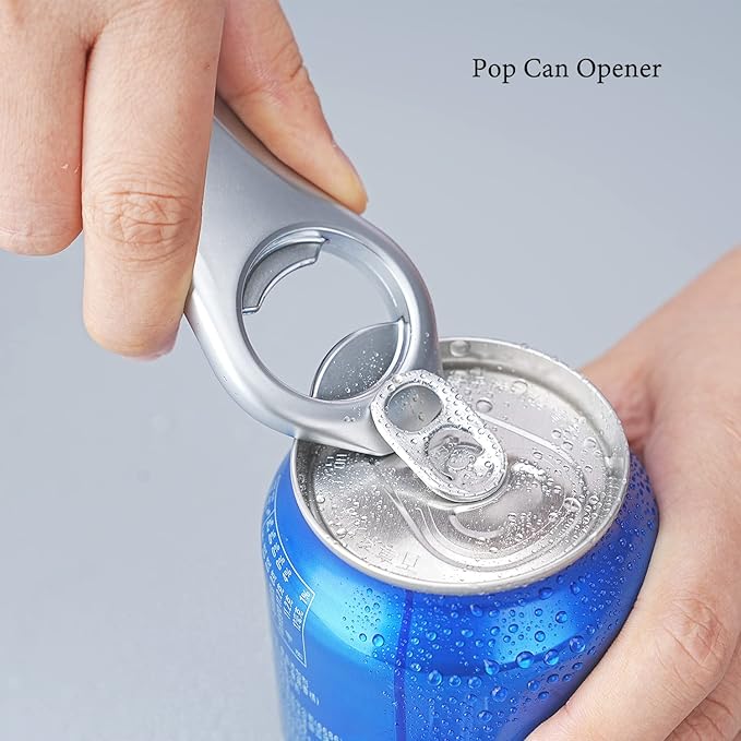 KITCHENDAO Magnetic Beer Bottle Opener for Refrigerator, Twist-off/Pry-off Opener, Pop-can Opener, Heavy Duty Steel Die-Cast Construction with Magnets, Stick to Fridge for Easy Storage, Gift for Men - Image 4