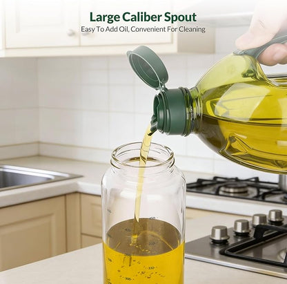 hotder Oil Bottles, Olive Oil Dispenser, Oil Dispenser Bottles, Oil Dispenser, Oil Dispenser Bottle for Kitchen, Glass Oil Bottle 500ml, Easy Refill & Cleaning Non-Drip Spout(500ml 2pcs) - Image 6