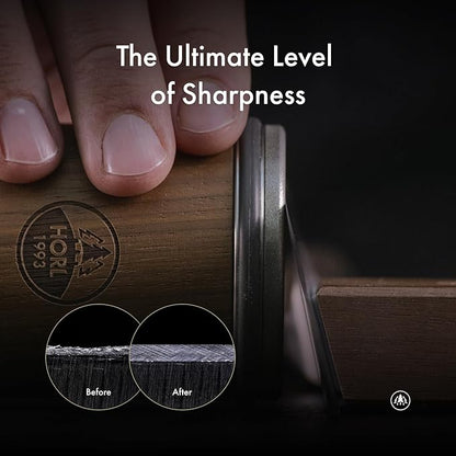 HORL 2 Walnut Rolling Knife Sharpener - Kitchen Knife Sharpener for Razor Sharp Edges - Diamond & Ceramic Knife Sharpening Kit - Professional Rolling Sharpener with 15° & 20° Angles - Made in Germany - Image 2