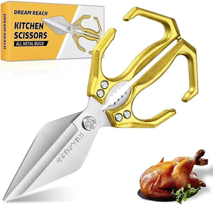 Dream Reach Heavy Duty Poultry Shears Kitchen Scissors for Food with Ergonomic Handle, Japanese High-Carbon Steel Cooking Scissors for Kitchen, Chicken, Meat, Seafood, Bone Cutting Christmas Gifts by DreamReach