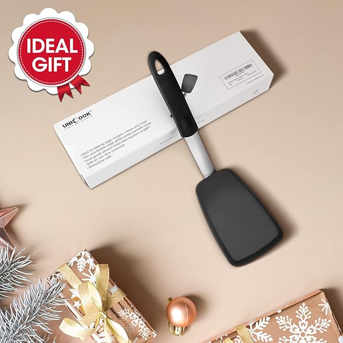 Unicook Flexible Silicone Spatula, 600°F Heat Resistant Silicone Turner for Nonstick Cookware, Essential Kitchen Cooking Utensil, Ideal for Flipping Eggs, Pancake, Burgers, Crepes and More, Medium - Image 8