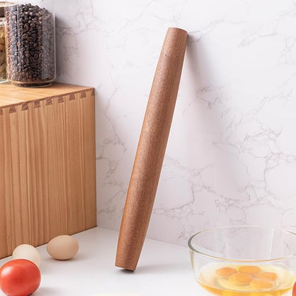 AISOSO French Rolling Pin, 15.75 Inches Wood Rolling Pins for Baking, Extra Long Classic Wooden Dough Roller for Fondant Pizza Pie Crust Cookie Pastry, Kitchen Baking Essentials, Brown - Image 4