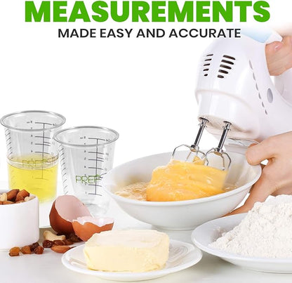 Disposable Measuring Cups for Resin - Pack of 20 8oz Clear Plastic Measuring Cup for Epoxy Resin, Stain, Paint Mixing - Half Pint Reusable Multipurpose Mixing Cups for Cooking and Baking - Image 6