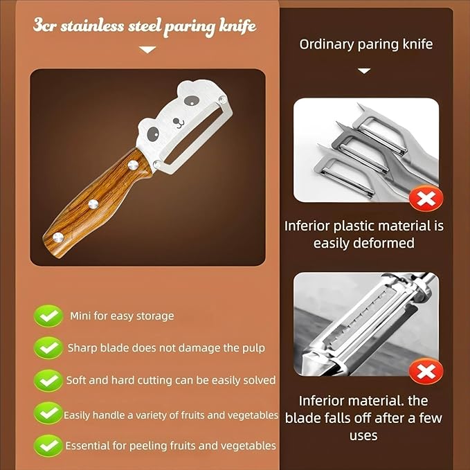Vegetable Peeler Sharp Stainless Steel Blades for Veggie Potato Sugarcane Pumpkin Papaya Peeling Tool - Image 5