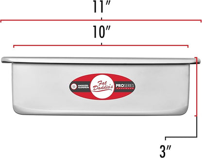Fat Daddio's POB-10153 Anodized Aluminum Sheet Cake Pan, 10 x 15 x 3 Inch Silver