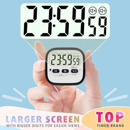 AyayaBoss 2-Pack Magnetic Kitchen Timers for Cooking, Digital Stop Watch Countdown Timer for Kids, Teachers, Classroom, Office, Exercise - Battery Included - Image 5