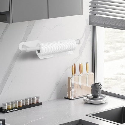 DEKAVA Under Cabinet Wall Mount Paper Towel Holder, Self-Adhesive Bar, Stainless Steel 13 inch (White, 1) - Image 7