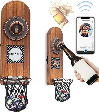 Beer Bottle Openers with DIY Ink Screen, Traceless Bottle Opener Wall Mounted, Can Custom Picture/Medical ID/Contact Information, Bar Accessories for Kitchen, Ideal Beer Gifts for Men