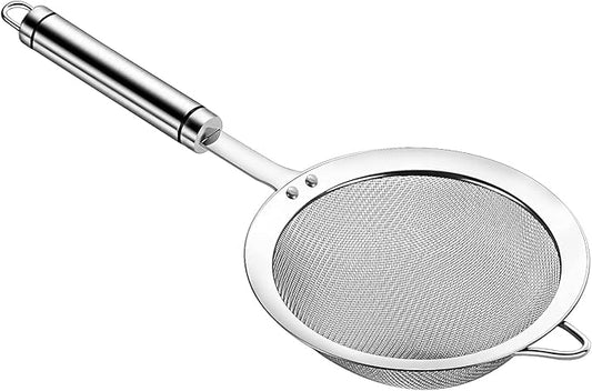304 Stainless Steel Fine Mesh Strainers for Kitchen, Colander-Skimmer with Handle, Sieve Sifters for Food, Tea, Rice, Oil, Noodles, Fruits, Vegetable 5.51 inch Medium by SUNWUKINKitchenmasterhome