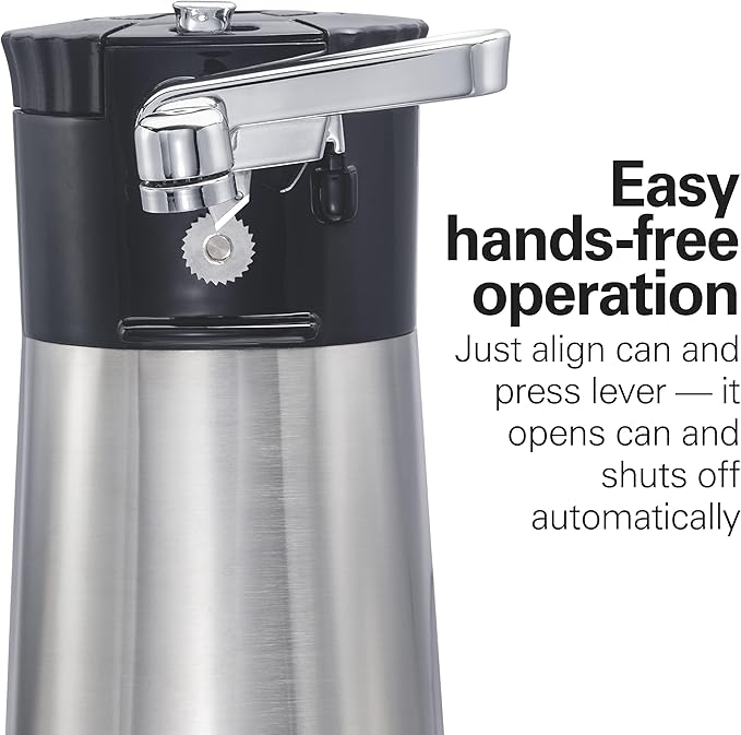 Hamilton Beach OpenStation Electric Automatic Can Opener for Kitchen with Multi Tool and Bottle and Jar Opening Tools, Auto Shutoff, Cord Storage, and Sure Cut Technology, Stainless Steel (76382) - Image 5