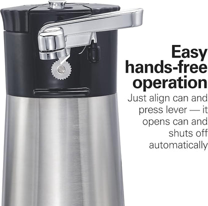 Hamilton Beach OpenStation Electric Automatic Can Opener for Kitchen with Multi Tool and Bottle and Jar Opening Tools, Auto Shutoff, Cord Storage, and Sure Cut Technology, Stainless Steel (76382) - Image 5