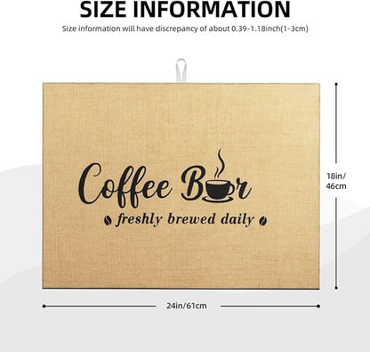 Freshly Brewed Daily Dish Drying Mats for Kitchen Counter, Large 18"x24" Dish Mats for Drying Dishes, Microfiber Absorbent Dish Drying Pad Rack Mat Kitchen Decor Reusable Washable