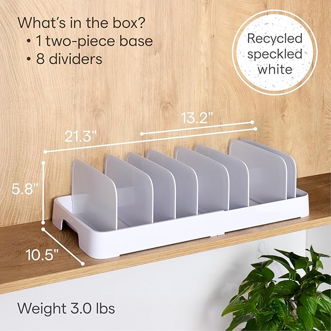 YouCopia StoraLid Expandable Food Container Lid Organizer with Tall Dividers, 40 Lid, Premium Edition - Image 5